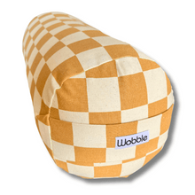 Small Round Yoga Bolster portable travel yin Yoga bolster high-quality heart openers, Meditation relax Handmade in Australia sustainable checkerboard recycled plastic bottles machine washable Australian Ethical small business Sydney female-owned Afterpay Paypal