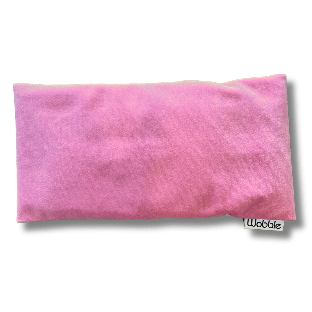Pink Velvet Washable Scented Eye Pillow sustainable organic washable by Wobble Yoga Australia
