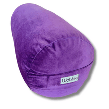 Purple Velvet small baby yoga bolster cushion by Wobble Yoga Australia