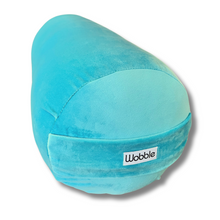 Aqua turquoise round yoga bolster cushion – supportive prop for restorative, yin, and prenatal yoga practice