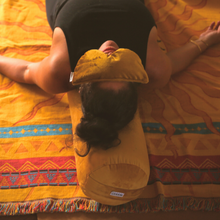 Turmeric velvet scented eye pillow – handmade in Australia, calming aromatherapy for yoga, meditation, and stress relief