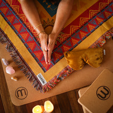 Turmeric velvet scented eye pillow – handmade in Australia, calming aromatherapy for yoga, meditation, and stress relief