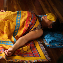 Turmeric velvet scented eye pillow – handmade in Australia, calming aromatherapy for yoga, meditation, and stress relief