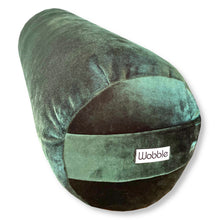 Green Velvet Small Round Yoga Bolster Wobble Yoga Australia