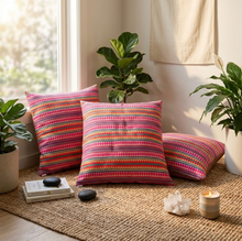 Indian Sunrise zabuton floor cushion recycled fibre wobble yoga sustainable