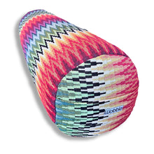 yoga rainbow pattern round bolster cushion relax savasana meditation by wobble yoga australia