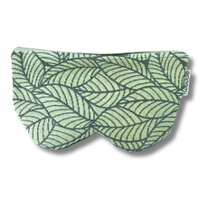 Relax deeply green tropical leaf verdant Lavender Scented Contoured Eye Pillow Handmade in Australia calming natural meditation yoga savasana sleep AfterPay