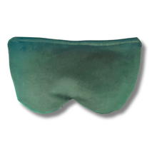 Relax deeply green tropical leaf verdant Lavender Scented Contoured Eye Pillow Handmade in Australia calming natural meditation yoga savasana sleep AfterPay