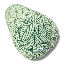 yoga bolster cushion small 'baby' sized half sized small bolster green leaf by Wobble Yoga