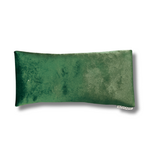 Green Velvet Scented Eye Pillow – rectangular washable lavendar Handmade in Australia by Wobble Yoga