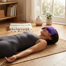 purple velvet eye pillow wobble yoga relaxation 