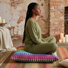 Rainbow Chakra Zabuton meditation floor cushion recycled plastic sustainable australia australian handmade afterpay home studio