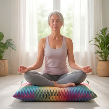 Rainbow Chakra Zabuton meditation floor cushion recycled plastic sustainable australia australian handmade afterpay home studio