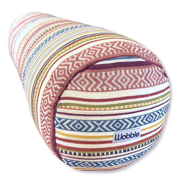 Marrakesh Round Yoga Bolster handmade in Australia sustainable recycled pastic by Wobble Yoga
