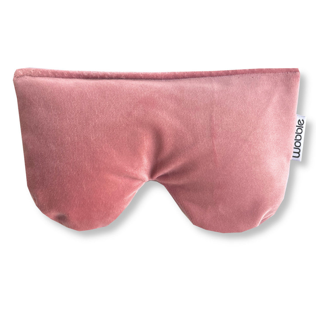 Pink Velvet Eye Pillow Savasana Relaxation scented with organic lavender and flaxseed by Wobble Yoga