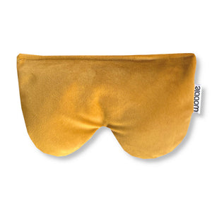 Turmeric Mustard yellow gold Velvet Eye Pillow Savasana Relaxation scented with organic lavender and flaxseed by Wobble Yoga